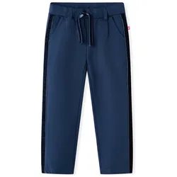 Kinderhose mit Schwarzen Zierleisten Marineblau 92