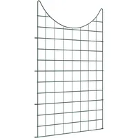 Teichzaun Set 8 pcs Grün 50 x 80 cm Stahl Gartenbarriere Terrassen-Trenner Minim