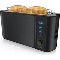 Arendo Automatik 2 Scheiben 1000W Langschlitz Toaster, Auftaufunktion, Wärmeisolierendes