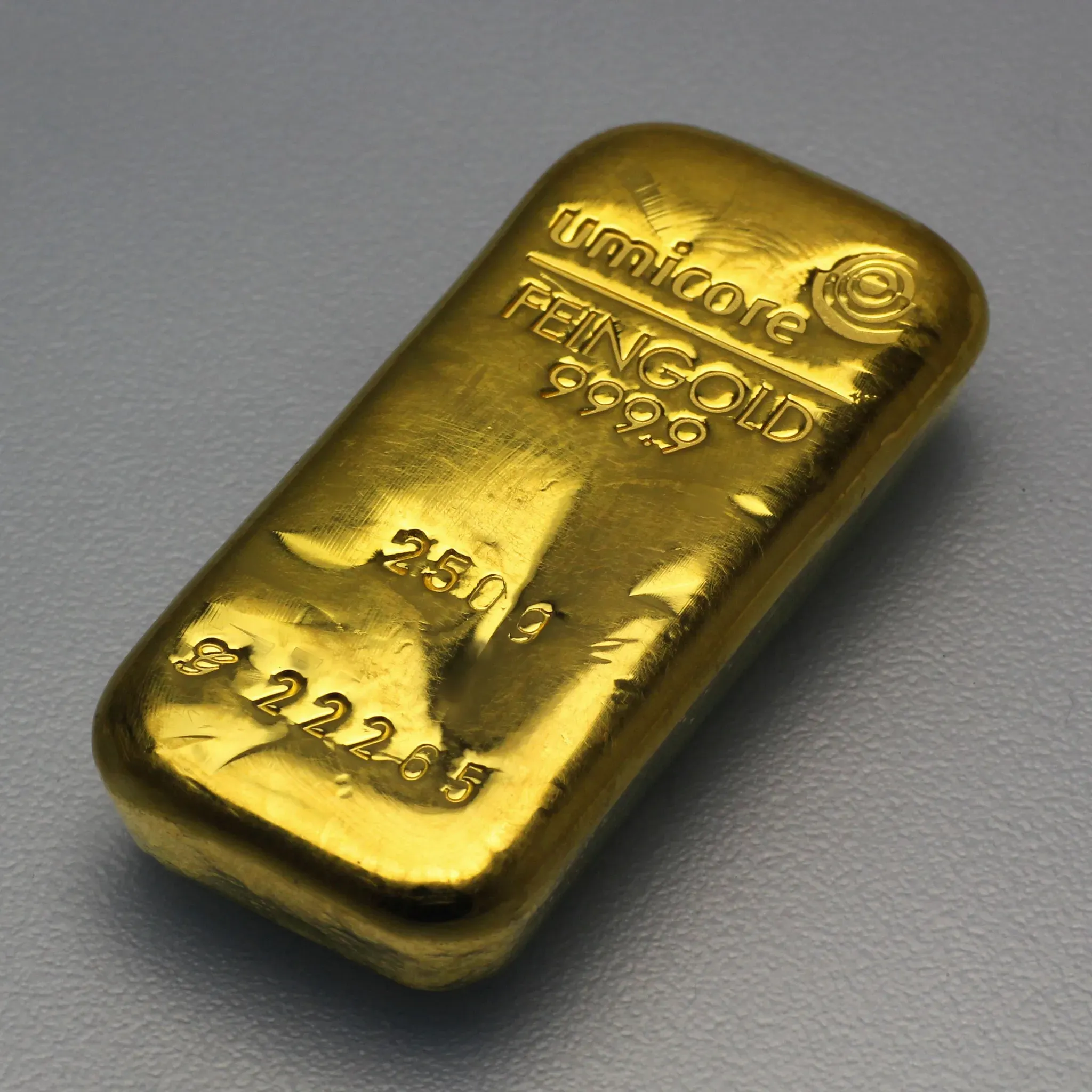 Goldbarren 250g UMICORE gegossen