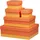 Rhodia Set mit 5 Boxen aus Kunstleder, 44x34x16cm - Tangerine 318984C