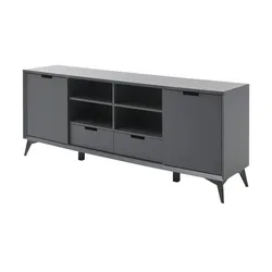 Sideboard  Netro , grau , Maße (cm): B: 180 H: 73 T: 40