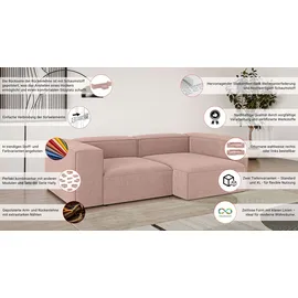 OTTO home Ecksofa OTTO HOME "XL HAILY L-Form, Modularsofa extra tief, Sitztiefe 100/130 cm", rot (coral), B:260cm H:72cm T:160cm, 100% Polyester, Sofas, Ecksofa, als Modul oder separat verwendbar, für individuelle Zusammenstellung