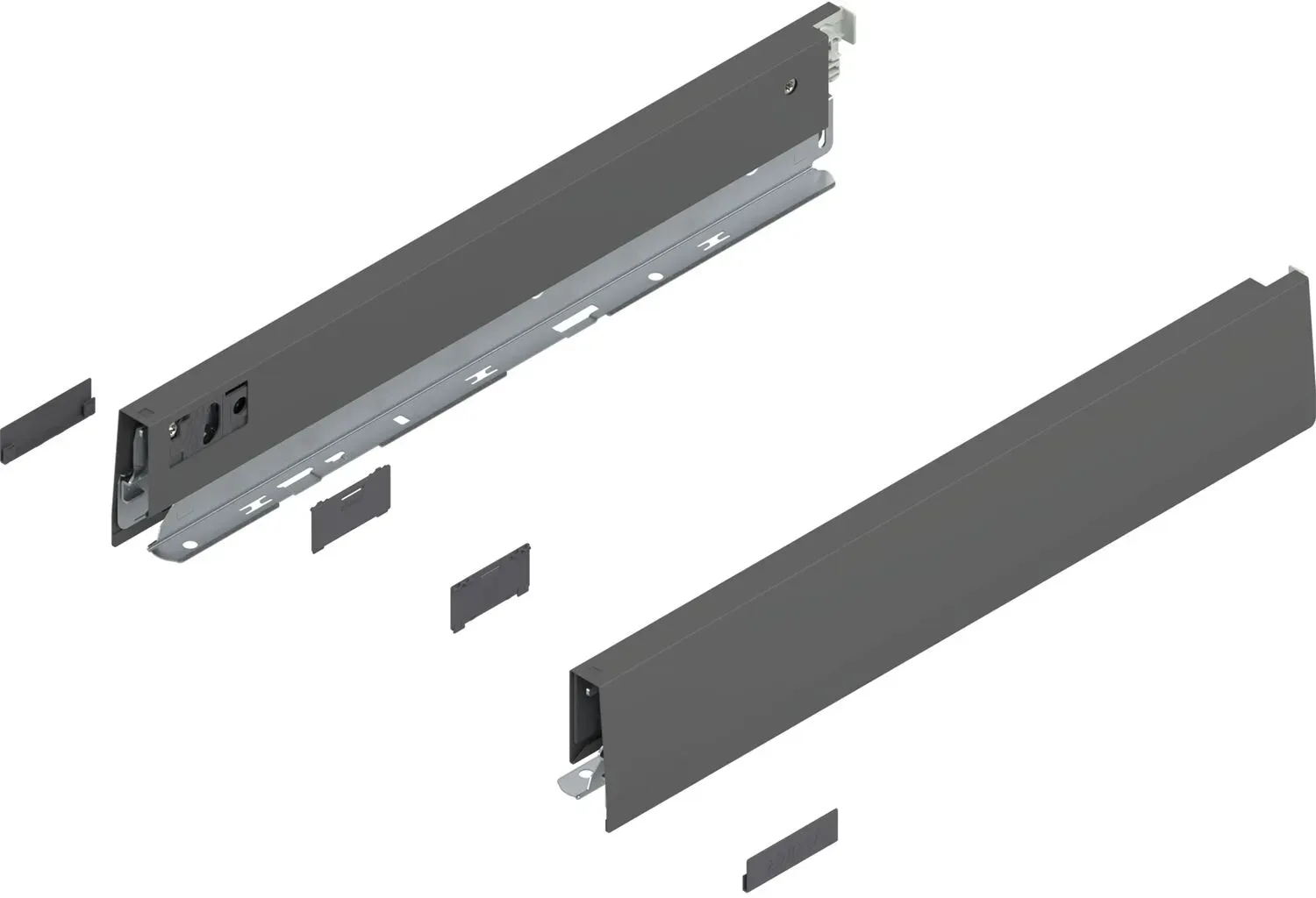 blum MERIVOBOX SET Höhe N, BLUMOTION B, 40kg, NL 400, Oriongrau