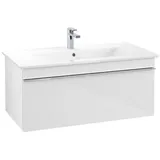 Villeroy & Boch Villeroy und Boch Venticello Waschtisch-Unterschrank A93501DH 95,3 x 42 x 50,2 cm, Griff Chrom, Glossy White