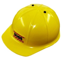 Metamorph Kostüm Bauarbeiter Helm, Robuster Helm für ‚Boss der Baumeister‘ gelb