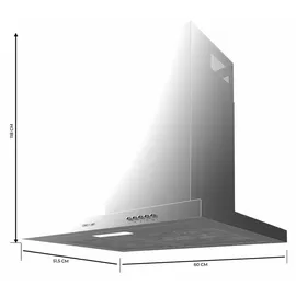 Cecotec Bolero Flux TM 603500 Wandhaube 60 cm Edelstahl