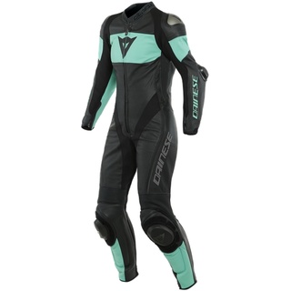 Dainese Imatra 1-Teiler Perforierte Damen Motorrad Lederkombi, schwarz-grün, Größe 40