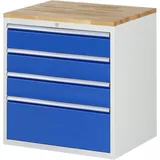 Rau Schubladenschrank Buche-Top und 4 x Schubl.-XL 3x150 1x270mm