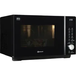 BAUKNECHT Mikrowelle "MF 255 B", schwarz, B:49cm H:32,5cm T:46,8cm, Mikrowellen_Minibacköfen_Kleinküchen, intelligente Technologie ohne Drehteller