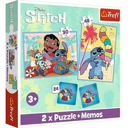 2 in 1 Puzzles + Memo - Alles Gute zum Tag Lilo & Stitch