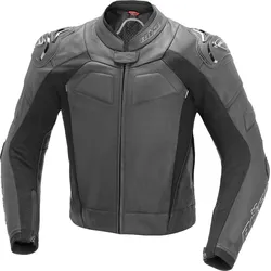 Büse Assen, Lederjacke - Schwarz/Grau - 28