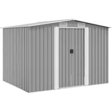 Gartenschuppen Grau Metall 257 X 205 X 178 Cm
