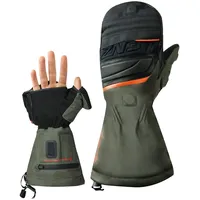 Lenz Heat 1.0 Finger Cap Hunting Mittens Unisex grün/orange