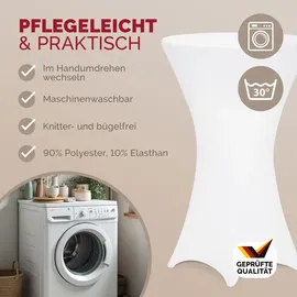 DEUBA Detex® Stehtischhusse Überzug Stretch Bezug Hochzeit