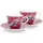 Pip Studio Tasse Flower Festival Espresso m.U. dark pink 120ml Set2, Porzellan, Set/2 Espresso Cups & Saucers Flower Festival Dark Pink 120m rosa