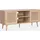 sweeek TV-Möbel mit Rattangeflecht 120 x 39 x 56,5 cm Braun Holz/MDF