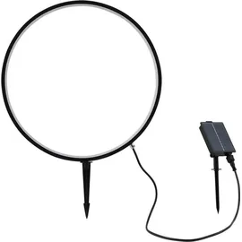 LINDBY LED Solar-Erdspießleuchte Syrene Aluminium 45 cm 1 x 0,24 W warmweiß schwarz