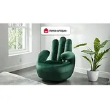 Fingersessel drehbar - Samt - Tannengrün - CATCHY