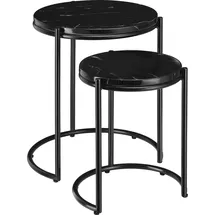 Tectake Ellsa Schwarz Marmor 50,5 x 43,0 cm