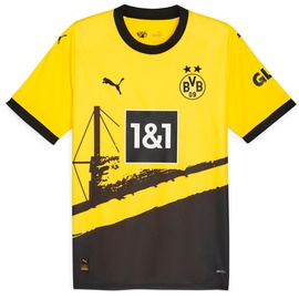 Puma Damen/Herren Fussball Trikot Borussia Dortmund Heim 23/24, gelb|schwarz, M