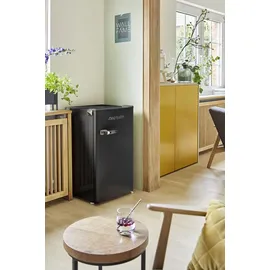 Respekta KG83S-52 Retro-Kühlschrank (92 l, 831 mm hoch,Schwarz)