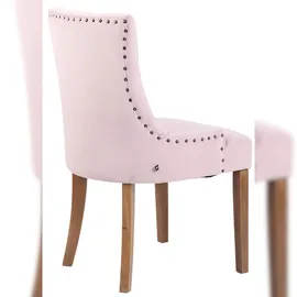 CLP 4er Set Esszimmerstuhl Aberdeen Samt I Mit Hochwertiger Polsterung Und Samtbezug I Polsterstuhl Mit Gestell Aus Kautschukholz