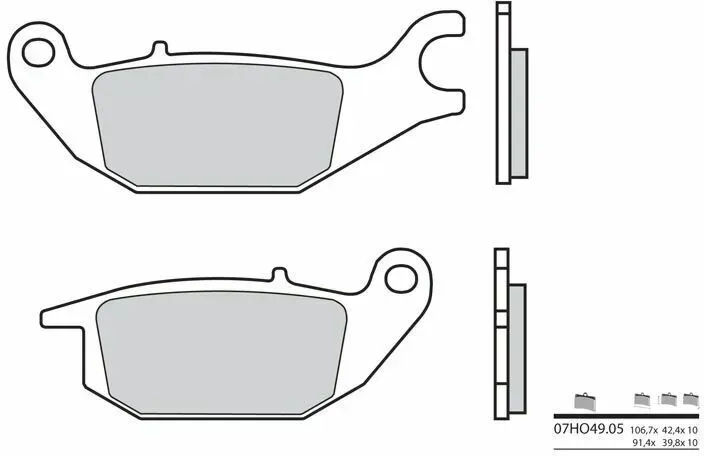 Brembo S.p.A. Wegremblokken koolstofkeramiek - 07HO4905