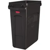 Proregal Rubbermaid Slim Jim Mülleimer Mit Belüftungskanälen 60 Liter HxBxT 63,5 x 28 x 56 cm Braun