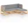 vidaXL Garten-Lounge-Set 4-tlg. grau