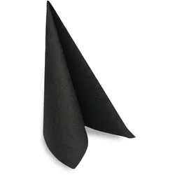 Hypafol Airlaid Motiv-Serviette Roses schwarz | 100St. | 40x40cm | für Gastronomie und Zuhause | hochwertiges Material