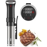 Fityou Sous Vide Stick, Wasserdicht Sous Vide Garer, 1100W Präziser Temperatureinstellung und digitaler Timer, Ultra leise, Edelstahl, LCD Touch Display (25 °C bis 95 °C)