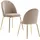 FineBuy Esszimmerstuhl Samt beige 2er Set
