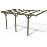 habitat garten Anbau-Carport Solar 2 4,37 x 3,00 m Braun