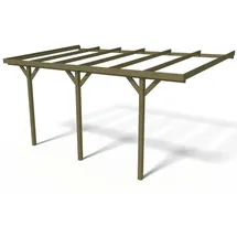 habitat garten Anbau-Carport Solar 2 4,37 x 3,00 m Braun