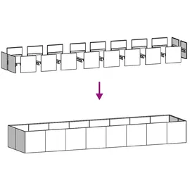 vidaXL Pflanzkübel 120 x 40 x 80 cm Weiß