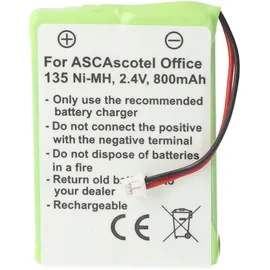 AccuCell ASCOM ASCOTEL OFFICE 135 Akku als Nachbau Akku von AccuCell mit 800mAh