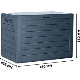 Prosperplast Woodebox 190 l 190 x 70 x 60 cm Anthrazit