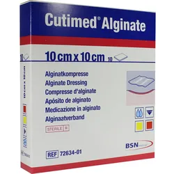 Cutimed Alginate Alginatkompressen 10x10 cm 10 St