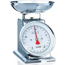 Haeger Grandmother - Küchenwaage aus INOX, analog und Einer Kapazität von 5 kg