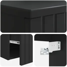 vidaXL Badezimmerschrank 59 x 44,5 x 50 cm Schwarz