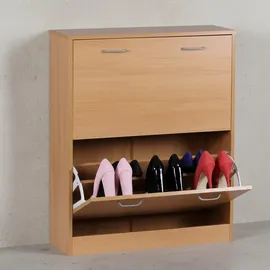 KADIMA DESIGN Schuhregal 75 x 87 x 24 cm beige / beige