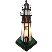 Tischlampe Tiffany Leuchtturm 11x11x25 cm 1x E14 max 25W