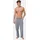 Danish Endurance Pyjamahose Marine-Streifen Blau M
