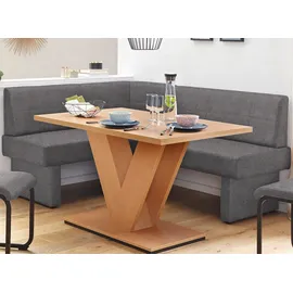 Home Affaire Eckbank HOME AFFAIRE "Nils", grau (anthrazit (fantasy 8203)), B:182cm H:89cm T:142cm, Holzwerkstoff, Massivholz, Polyester, Sitzbänke, Eckbank, Sitz und Rücken gepolstert, verschiedene Qualitäten