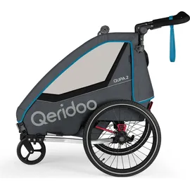 Qeridoo QUPA 2 Kinderanhänger blau 2023