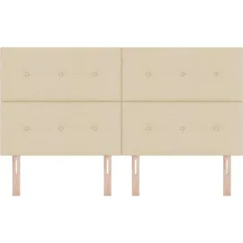 vidaXL Kopfteil mit Kopfteil Creme 180 cm
