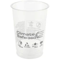 Greenbox Smoothiebecher, rPET, Ø 9,05 cm, Klarer Smoothie Becher mit extra breitem Rand, 1 Packung = 37 Stück, Fassungsvermögen: 400 ml