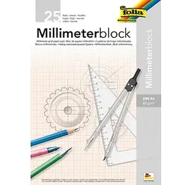 Folia Millimeterpapier A4 80 g/m2 25 Blatt