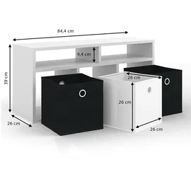 Vicco Raumteiler Hylda 84,4 x 39 x 26 cm Weiß